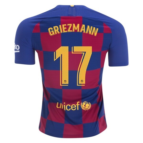 Camiseta Barcelona NO.17 Griezmann Primera equipación 2019-2020 Azul Rojo